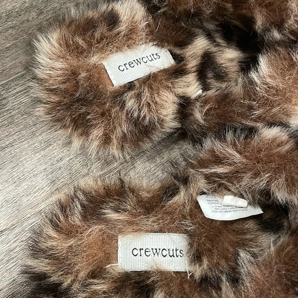 Crewcuts Kids Animal Print Faux Fur Slippers - Picture 5 of 5